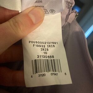 David’s Bridal Iris bridesmaid’s dress, size 10.